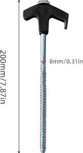 Kraftiga Tältpinnar med Skruv – 8 St Markankare