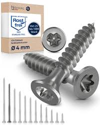 Rostfria TORX Träskruvar 4x70 mm - 100 st