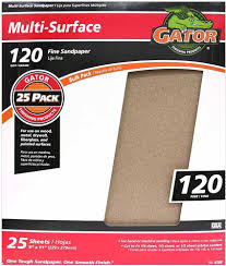 Gator Finishing 4208 120 Korns Aluminiumoxid Sandpapper (25-pack)