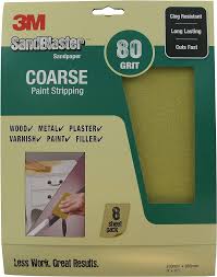 3M SandBlaster Grovt P80 Sandpapper 230x280 mm (8 ark)