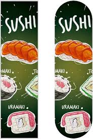 Japan Sushi Grön Skateboard Grepptejp 84x23 cm