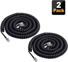 SHONCO Telefonsladd 2-pack - Svart